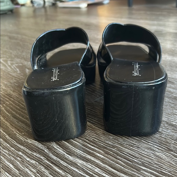 Jeffrey Campbell Black Platform Slide Sandals - Picture 3 of 5